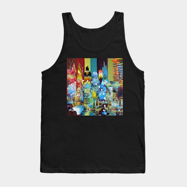 City of London Abstract Painting 623 Tank Top by artsale